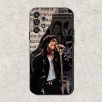 M-Michael M- Jackson Telefono dėklas Samsung S25,S24,S21,S22,S23,S30,Ultra,S20,Plus,Fe,Lite,Note,10,9,5G Juodas dangtelis Samsung S20lite5G