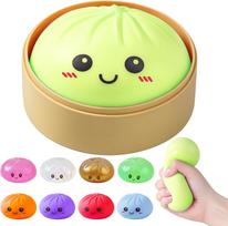 Rožinė Blizganti Koldūno Squishy Dėžutė Spalvingas Sensorinis Fidget Žaislas Su Maisto Garintuvu Tampri Stalo Žaislas Deimontavimui Kojinės Įdarui Dovana