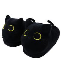 Populiarūs mano augintiniai Ateivis Sraigė ir Apstulbęs Sietamo Katino Pliušiniai Namų Šlepetės One Size 35-42 (Sole 28cm) black