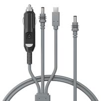 3in1 for Starlink Mini DC Power Cable Jack Power Extension Cable 18AWG Compatible with Starlink Mini Car DC USB C to DC Cable 1 meter pilka