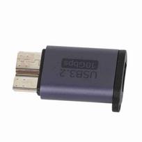 Mirco B į Type C moteriškas adapteris 10Gbps Nešiojamas Mirco B į USB C adapteris telefonui, nešiojamam kompiuteriui, asmeniniam kompiuteriui