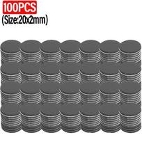 200 vnt suapvalinto magneto tinkama juostelė su lipniais guminiais magnetais, tvirtais lipniais pagrindais, lipnus minkštas magnetinis lakštas Namų laikymas Round 20mm*2mm-100pcs