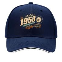 Vintage  Outdoor Heritage Graphi Sandwich Baseball Cap Sun Cap Outdoor Workouts Hat Adjustable black