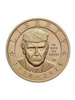 2026 JAV 1 dolerio moneta; Trumpas beige
