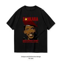 Thomas Sankara Shirt Woman Man Summer Oneck Breathable Graphic T Shirts Casual Simple S3xl Streetwear Trending Shortsleev M black