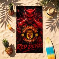 Manchester United (1) Tema Paplūdimio rankšluostis Atsparus smėliui Minkštas ir patogus Tinka baseinui, stovyklavimui, jogai ir nardymui Kelioninis 70cmx140cm(27x55inch) black