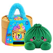Plush Dumpling Squishy Toy with Steamer Basket - Cute Stress Relief Fidget Kawaii Stuffed Food 10cm