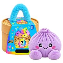 Plush Dumpling Squishy Toy with Steamer Basket - Cute Stress Relief Fidget Kawaii Stuffed Food 10cm