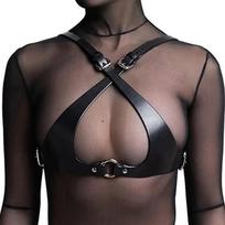 Seksualūs odiniai viso kūno diržai Bdsm „Bondage“ apatinis trikotažas, diržas, odinis apatinis trikotažas „Goth Fetish“ drabužių festivalio „Rave“ apranga gray