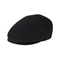 FEINION Men Wool Blend Tweed Newsboy Cap Ivy Cabbie Driving Flat Hat 61 juoda
