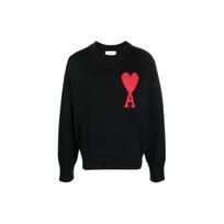 AMIPARIS SS22 Juodas medvilnės mišinio megztinis UKS003016-009 S black