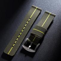 18 20 22 24 mm nailono dirželis Tudor, Omega laikrodžiui, austas drobės audinio dirželis Seiko vyrams, karinis, sportinis, greito atsegimo 22mm gray