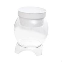 2-in-1 stalo akvariumas, gėlių vazonas namų dekoravimui, terariumas svetainei, kūrybingas skaidrus 16.8cmx21.8cm white