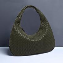 Crescent Bag Women Bag Woven Bag Handbag Dumpling Bag Fashion Underarm Bag One Size gray
