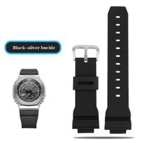 Dirželiai laikrodžiams Casio G-Shock GM-2100 GM-S2100 GA-2100 GM-5600/GA5600 silikoniniai vyriški sportiniai vandeniui atsparūs Laikrodžių priedai dirželis 16mm black