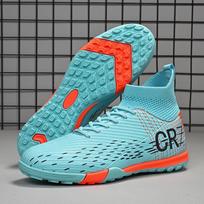 High-top CR7 wear-resistant towel sole hot-selling fly-woven TF football shoes 43