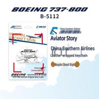 China Southern B737-800 Aircraft Skin Keychain blue
