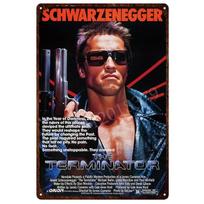 Terminatoriaus Filmo Metalinis Plakatas T-800 Arnoldas Schwarzeneggeris Geležies Tapyba Namų Sienos Menas Dekoratyvinė Plokštelė Skardinis Ženklas 30X40Cm 20x30cm（7.8x11.8inch）