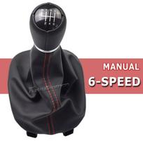 Hot Sell MT 5/6 Speed Car Gear Shift Shifter Knob Lever With Dust-Proof Cover For Seat Leon 1M1 2002 2003 2004 2005 2006 R6-Speed black