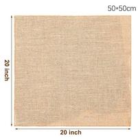 Hot Selling Pastoral Country Square 10cm Jute Mat for Wedding Party Hotel Christmas 50cm