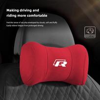 Suede galvos atrama automobilio kvėpuojanti atminties putų kaklo DFHJ6 pagalvė VW Jetta Golf Passat Polo CC Tiguan Arteon Touareg Taigo Caddy ratlankio dangtelis