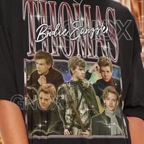 THOMAS BRODIE SANGSTER Retro Shirt, Thomas Brodie Sangster Vintage Tshirt, Brodie Sangster Fan Tees, Thomas Brodie Retro 90s Sweater #saf 140 gray