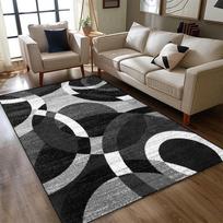 Modernūs geometriniai kilimai svetainei Minkšti didelio ploto pliušiniai kilimai Neslystantis miegamojo dekoras Lovūgalio grindų kilimėlis Darbo patalpos kilimėlis 60*90cm