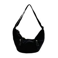 Casual Versatile Nylon Dumpling Bag Commuter Travel Crossbody Crescent Bag Trendy Women's Shoulder Croissant Bag white