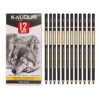 KALOUR Professional Sketch Pencils Set 6/12pcs Graphite Drawing Charcoal Pencil Wood Non-toxic Painting Art Supplies for Artist