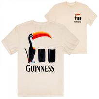 Guinness Toucan Two Pints Mineral Wash Front and Back Print T-Shirt S white