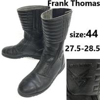 Frank Thomas leather motorcycle riding boots 44 27.5-28.5 black black