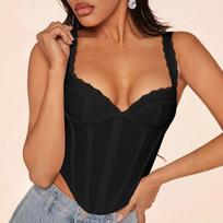 New hot-selling Spice Girls pure desire sexy lace bone coat temperament sexy bra L black