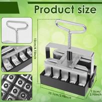 Soil Blocker 3/4inch 20 Cell Soil Block Maker Heavy Duty Handheld Soil Blocking Tool Metal Comfortable Handle  for Seed Starting white