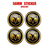 56/60mm 4pcs For Dodge Durango Caliber Neon Ram 1500 Avenger Caliber Car Logo Badge Sticker Wheel Center Hub Cap Aluminium Cover T777