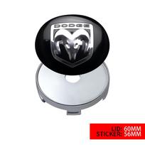 56/60mm 4pcs For Dodge Durango Caliber Neon Ram 1500 Avenger Caliber Car Logo Badge Sticker Wheel Center Hub Cap Aluminium Cover T777