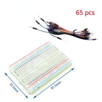 Maišymo lenta 400 700 750 830 skylių MB-102 Nelituojama PCB mini bandomoji lenta ZY-204 1600 ts prototipinės plokštės trumpiklio laidinio kabelio „pasidaryk pats“ rinkinys 400Tie white kit