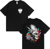 Best-selling Boris Brejcha Electronic Music Men's and Women's Hip-hop Round Neck 2026 Pure Cot XXXL gray