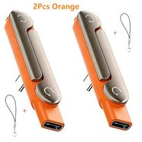240W C tipo į C tipo universalus greito įkrovimo adapteris su telefono laikikliu efektyviam įkrovimui biure ir namuose 2Pcs orange