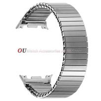 For Samsung Galaxy Watch 8 40mm 44mm Watchstrap Elastic Stretch Bands for Galaxy Watch 8 Classic 46mm Metal Expansion Watchband 3 Black gray