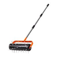 Rolling Lawn Aerator Heavy Duty Soil Penetrator for Grass Maintaining Garden 1.2m 1.2m gray