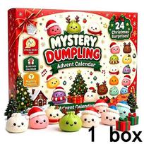 2026 Christmas Dumpling Squishy Advent Calendar 24 Days Surprise Countdown Box Slow Rebound Fidget Squeeze Toy Gift
