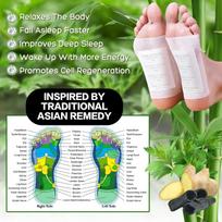 RIOMTRIC Premium Detox Foot Patches 10 Cleansing Toxin Remover Foot Pads – Pain Relief, Stress Relief, Sleep Patch for Detoxification – For Men an black