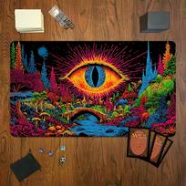 Psychedelic Magic Eye Fantasy Gaming Mouse Pad Playmat 24 X14  MTG TCG Office Desk Mat for Work Game PC Laptop Carpet MousePad 1000x500x2mm