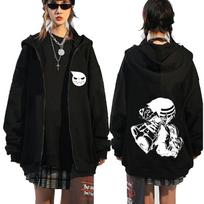 Anime Soul Eater Death The Kid Zipper Hoodies Men Women Zip Up Hooded Sweatshirts Long Sleeves Pullovers Jackets Caot streetwear L juoda