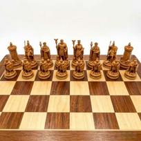 16 Pcs Ancient Spartan Warrior Chess Set Desktop Decorative Ornaments
