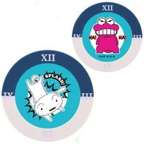 Crayon Shin-chan Casino Chip Marker Navy x White MK0312 FF