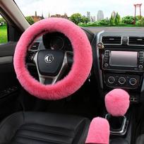 3 vnt. rinkinys Automobilio vairo užvalkalas Pavarų svirties rankenos Rankinio stabdžio rankenos apsauga Dirbtinio pliušo Šiltas Automobilio vairo apdaila Vyrams Moterims