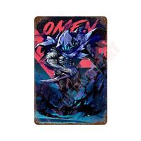 Anime Online Game Valorant Poster Neon Metal Tin Sign Plaque Wall Kawaii Game Room Decor Reyna Jett Gaming Gamer Aesthetic Gift 30x40cm(11.8x15.7inch)