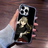 Anime S-Soul Eater Phone Case For IPhone 17 Pro Max 16 15 14 Pro Max IPhone 13 Pro Max 11 Plus Transparent Cover iPhone 14 Plus black