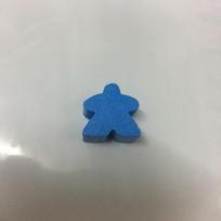 14Pcs Wooden Humanoid Meeples Pawn Chess Pieces 14 Colors Standard Size 16Mm For Meeple Carcassonne Board Game Accessories šviesiai mėlyna spalva